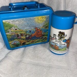 VERY RARE Aladdin Little Golden Book Plastic Lunchbox  W/Thermos  Little Engine